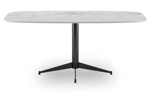 Tisch sechseckige Marmorplatte, Tisch mit Marmorplatte