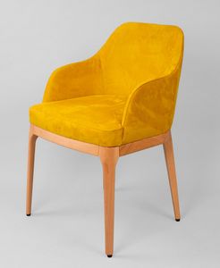 BS462A - Sessel, Gepolsterter Sessel aus Buche
