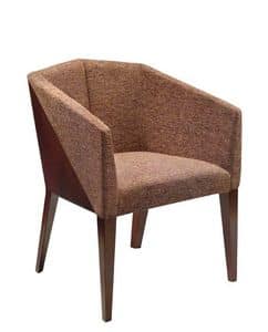 C36, Sessel mit Armlehnen aus Buchenholz, gepolsterter Sitz und Rcken, mit Stoff bezogen, fr den Objektbereich