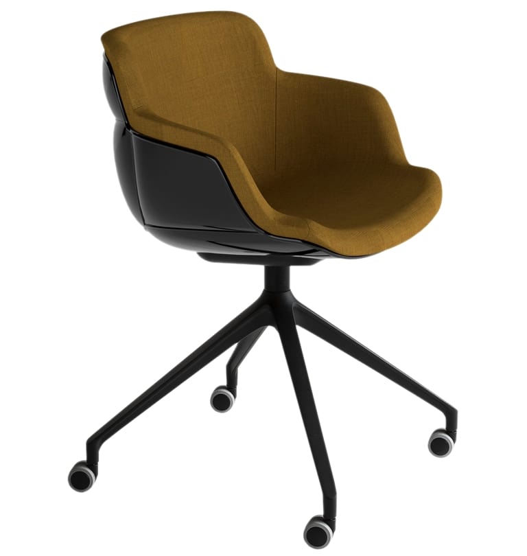 Choppy Sleek UR, Sessel mit großem Sitz und Rädern