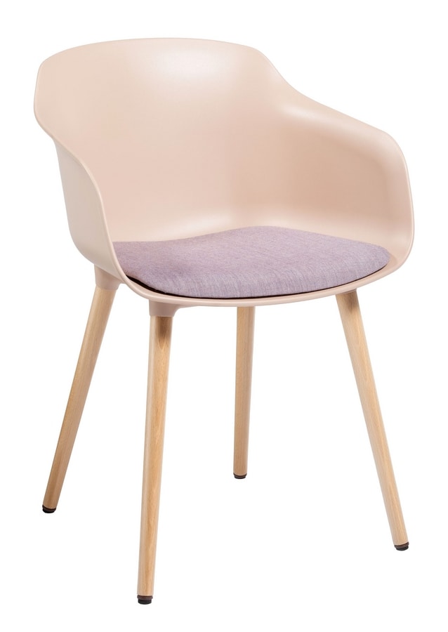 Dame BL, Stuhl mit Schale aus Kunststoff