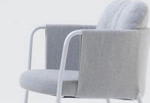 Haori, Moderne Sessel fr Wohnzimmer, gepolstert, Metall