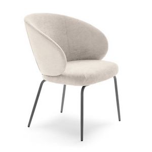 Lily 04535, Gepolsterter Stuhl mit Metallbeinen
