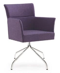 PL 5007, Sessel mit Gestell aus verchromtem Stahl, in verschiedenen Farben