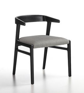 PO85 Aida kleiner Sessel, Kleiner Sessel aus Massivholz mit schlichtem und leichtem Design