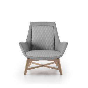 Roxy armchair, Sessel mit Holzsockel