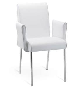 ZEUS, Sessel aus verchromtem Metall, fr die Vertrags Umgebungen