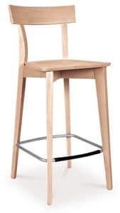 SG 646, Stuhl ganz aus Holz, mit Stahl Fußstütze aus