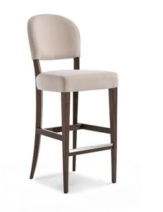 Squero SG, Gepolsterter Hocker mit Holzgestell