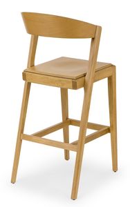 Zanna wood stool, Holzhocker fr Tavernen und Bars