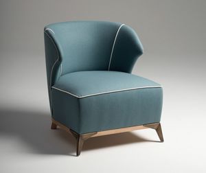 Agostina Sessel, Sessel mit harmonischen Formen, mit Naturwolle bedeckt
