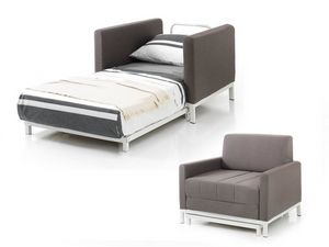 Art. 31202 Kompaktes Sesselbett, Platzsparendes Sesselbett aus �ko-Leder