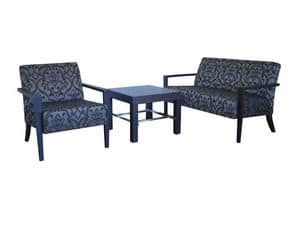 C19, Sessel aus Buchenholz, gepolstert, moderner Stil