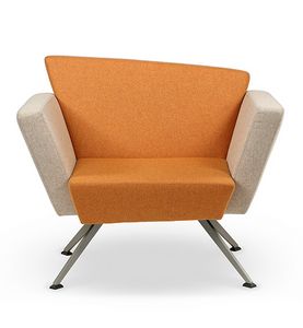 CORNER C1B, Platz Sessel, vier Beine aus Metall, für Wohnzimmer