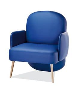 Club 8292, Sessel aus Stoff oder Kunstleder gepolstert