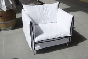 EFF Sessel, Design-Sessel, gepolstert, mit Kontrastnhten
