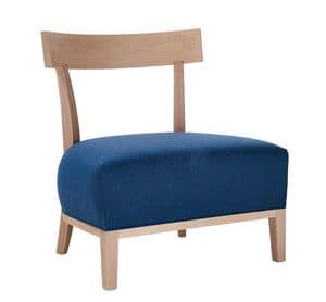 Victor 8004, Sessel aus Buchenholz mit gepolstertem Sitz