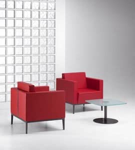 XILON 770, Moderne gepolsterte Sessel ideal für Ruhezonen und Lounges