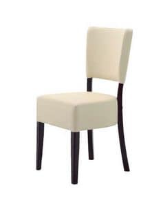 301, Minimalist Stuhl in Holz, gepolstert, fr die Restaurants