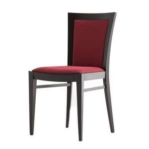 Miro 00511, Stuhl aus Massivholz, Sitz und Rcken gepolstert, Stoffbezug, fr den Objektbereich