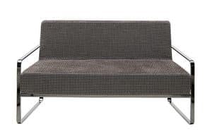 Afra DIV, Zweisitzer-Sofa mit Metall Armlehnen