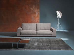 Alcor, Moderne Sofa fr Wohnzimmer, Holzinnenrahmen