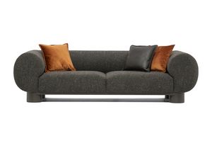 Aster, Sofa mit zylindrischen Armlehnen und niedriger R�ckenlehne