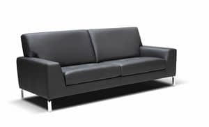 Carina, Modernes Sofa mit einfachen Linien, mit Chromfen