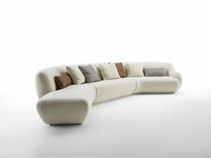 DI57 Nuvola sofa, Modulares Sofa mit geschwungener Rückenlehne