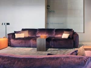 Gemma Sofa, Sofa bedeckt mit abnehmbarem Stoff oder Leder