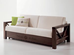 Hollywood angepasst 01, Bequemes Sofa mit Holzrahmen kundengerecht