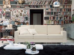 Incontro, Lineares Sofa aus Polyurethanschaum, für Hotel