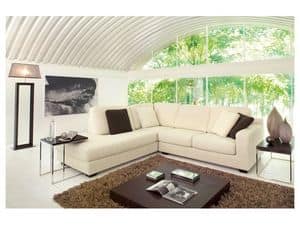 Ischia, Moderne Sofa in einem einfachen Stil, mit Polyurethan gepolstert