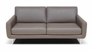 Leandra Festgelegt, Sofa mit Fen in Form von Rutsche, aus kologischem Polyurethan