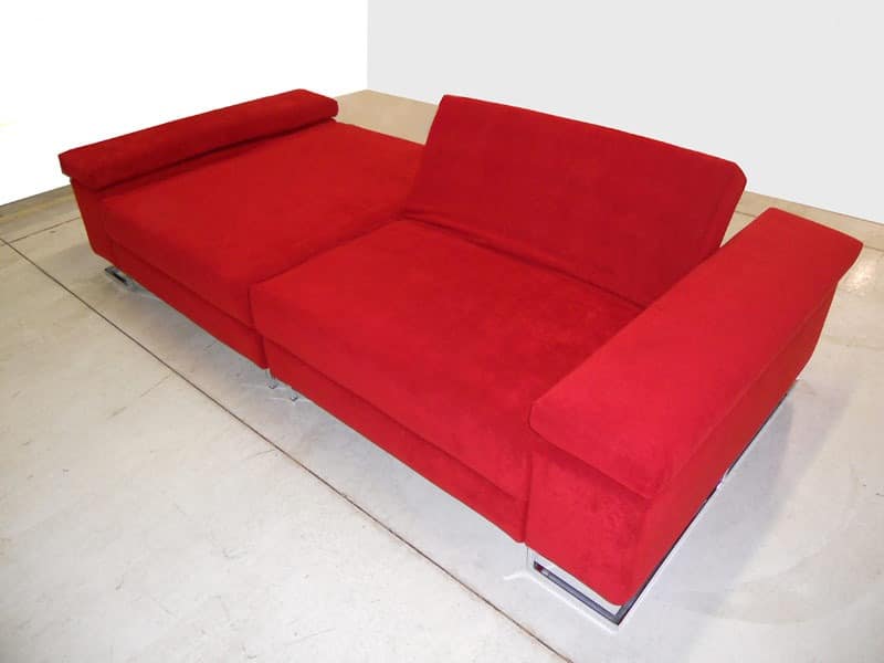 Mago', Sofa ideal für den Mittelraum, Füße aus verchromtem Stahl
