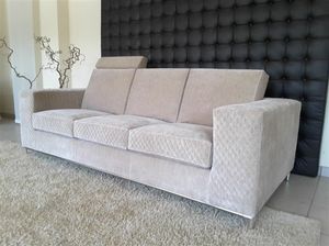 Metropolis Sofa, Bequemes Samt-bedecktes Sofa mit Kopfsttze