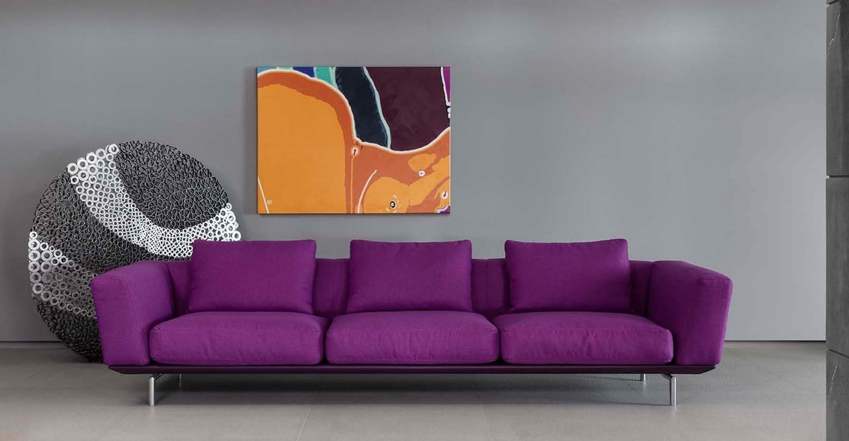 Milano, Modulares Sofa mit komplett abnehmbarem Polster
