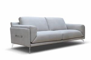 Montgomery, Modernes Sofa mit seitlicher Vollenden in der Form des Gurtes