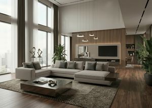Moore, Modulares Sofa mit wesentlichen Linien und ausgewogenen Proportionen