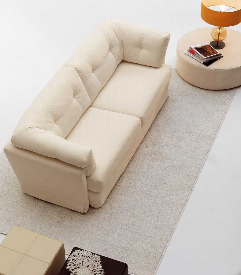 Senior, Moderne Sofa mit Holzrahmen, mit Bett