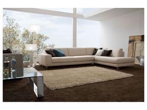 Square, Elegantes Sofa mit Holzrahmen, verschiedene Ausfhrungen