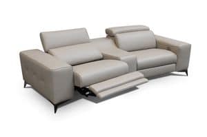 Tessa Festgelegt, Modernes Sofa mit Elektromotoren, fr Senioren