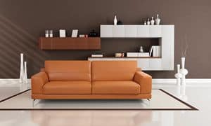 Youma, Modernes Sofa mit elastischen Trgern und Federn