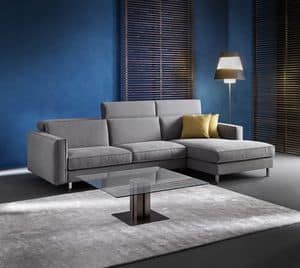 Zenit, Moderne Sofa, verchromte Metallfe