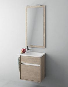 Duetto comp.16, Badezimmerschrank mit kleiner Sple und Spiegel