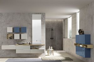 Lime  comp.002, Badezimmerschrank mit modernem und minimalistischem Design