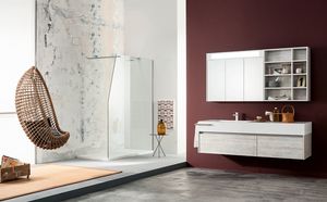 Kami comp.14, Badezimmerschrank mit groen Schubladen und Spiegel