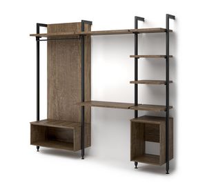 Art. 30855 Offener Multifunktions-Wandschrank mit St�ndern, Wandschrank f�r Hotelzimmer