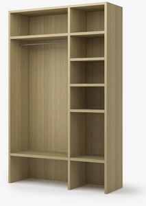 Art. 30869 Offener Kleiderschrank mit reduzierter Tiefe 138 cm, Offener Kleiderschrank f�r B&B- und Hotelzimmer