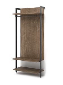 Art. 31019 Regalschrank mit Gep�ckablage, Kleiderschrank mit Regalen und Gep�ckablage f�r Hotels